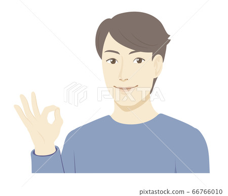 Male illustration / OK sign - Stock Illustration [66766010] - PIXTA