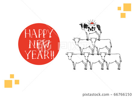 時尚手繪新年賀卡2 時尚手繪新年賀卡2 66766150