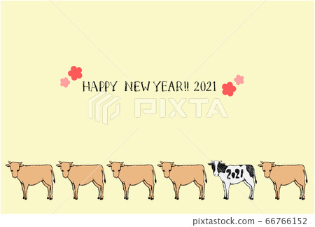 Fashionable hand drawn New Year's card 1 Fashionable hand drawn New Year's card 1 66766152