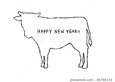 Fashionable hand drawn new year card Fashionable hand drawn new year card 66766158