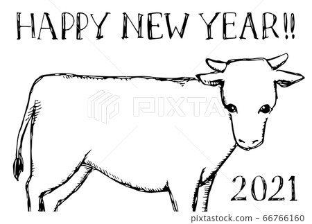 時尚手繪新年賀卡 時尚手繪新年賀卡 66766160