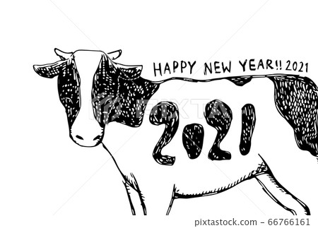 時尚手繪新年賀卡 66766161