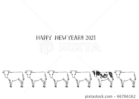 時尚手繪新年賀卡 時尚手繪新年賀卡 66766162