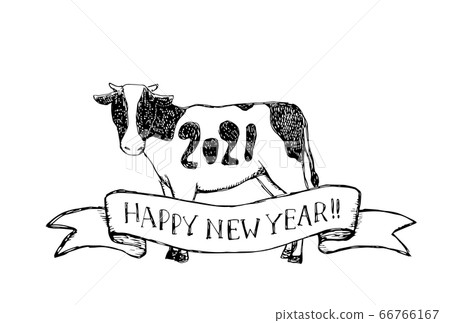 時尚手繪新年賀卡 時尚手繪新年賀卡 66766167