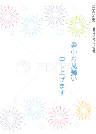 Firework pattern hot summer template 66766435