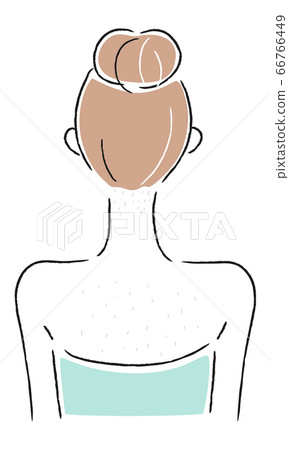 一名婦女的例證有項和後面頭髮的。 66766449