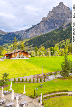 House in Kandersteg, mountains, Switzerland 66766802