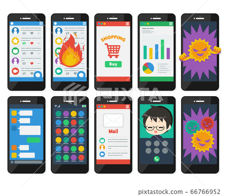 智能手機智能手機應用程序設置圖 66766952