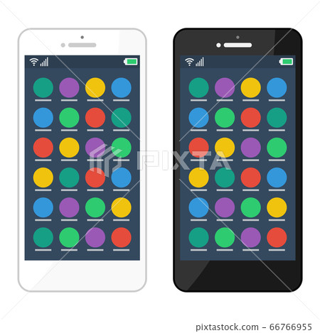 智能手機智能手機應用程序列表屏幕設置圖 66766955