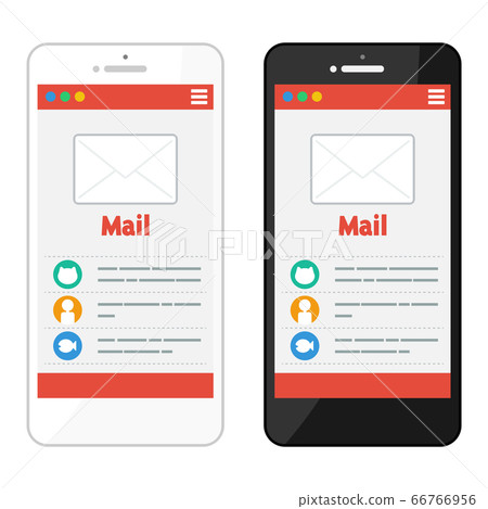 智能手機智能手機郵件屏幕設置圖 66766956
