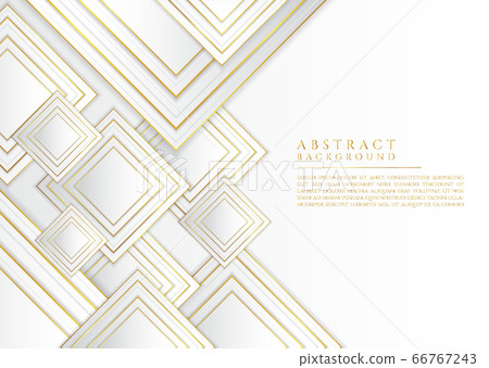 Square pattern overlap layer design white and gold Square pattern overlap layer design white and gold 66767243