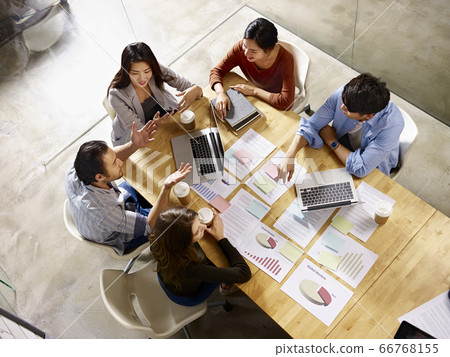 multinational and multiethnic business team meeting in office 66768155