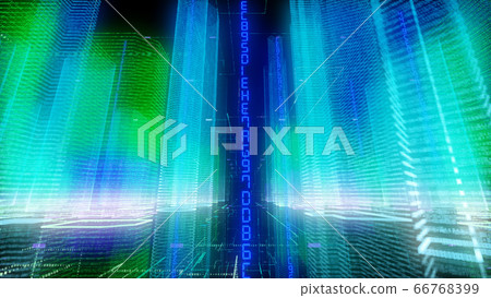 Hologram and code Virtual building group Hologram and code Virtual building group 66768399