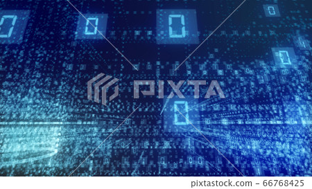 漂浮在3D空間中的二進制代碼 漂浮在3D空間中的二進制代碼 66768425