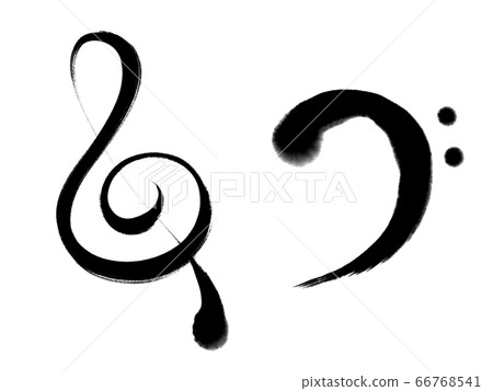 Treble clef clef 66768541