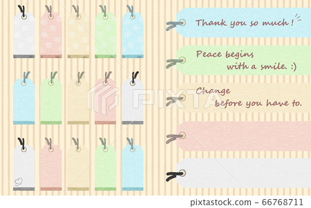 Graphic material: Tag and bookmark frame 66768711