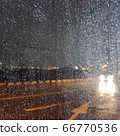 Rainy day, raindrops, road 66770536