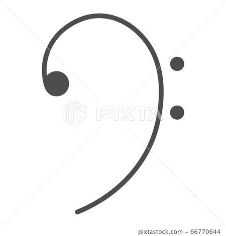 矢量低音譜號圖標說明 矢量低音譜號圖標說明 66770644