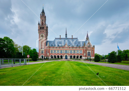 The Peace Palace international law administrative building in The Hague, the Netherlands 66771512