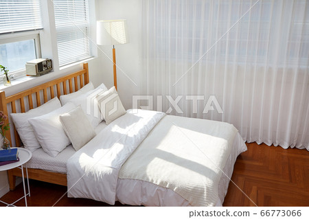 One room with a bed and curtains that let in sunlight, One room with a bed and curtains that let in sunlight, 66773066