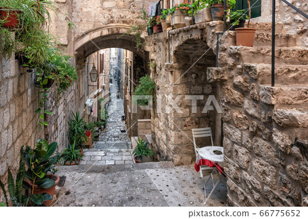 Back alley in Dubrovnik, Croatia Back alley in Dubrovnik, Croatia 66775652