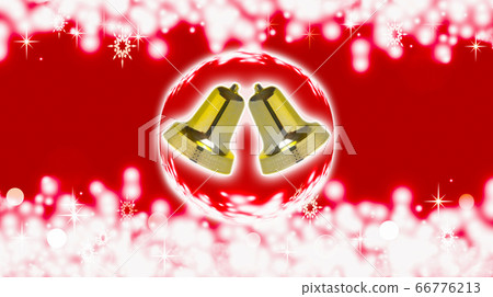 圖庫插圖:聖誕鐘聲雪花背景紅色 圖庫插圖:聖誕鐘聲雪花背景紅色 66776213