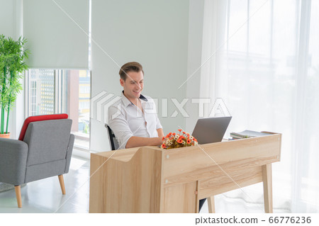 Smiling business blonde, white man, Caucasian 66776236