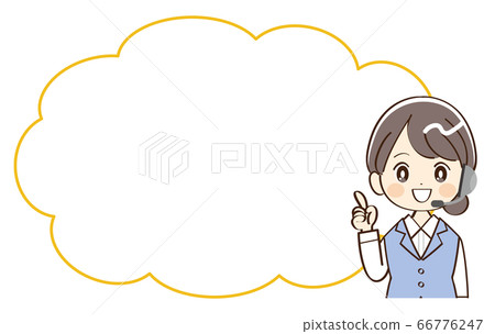 女人,呼叫中心,講話泡泡 女人,呼叫中心,講話泡泡 66776247