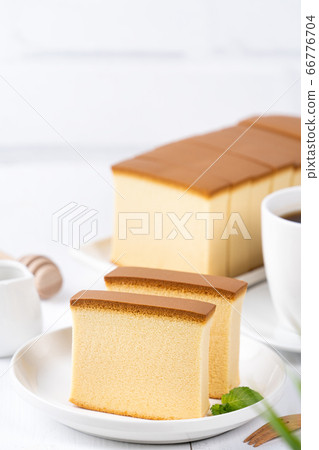 Nagasaki Cake Honey Cake Japanese Wagashi Stock Photo