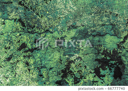 Texture, background of green concrete wall in cracks and damage with cracked old paint 66777740