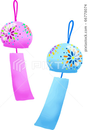Wind chime icon set Wind chime icon set 66778074