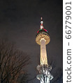 首爾南山塔的夜景 66779001