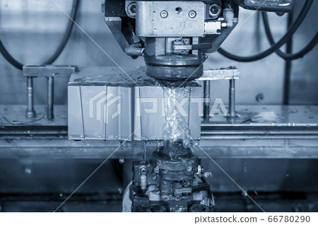 The operation of wire-EDM machine. The operation of wire-EDM machine. 66780290