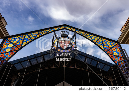 Mercat de La Boqueria - Market in Barcelona downtown Spain 66780442