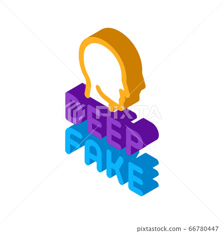 deepfake human face isometric icon vector... - Stock Illustration ...