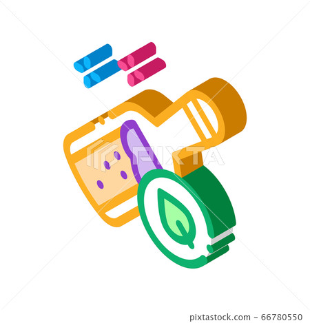 bottle with organic elixir isometric icon... - Stock Illustration ...
