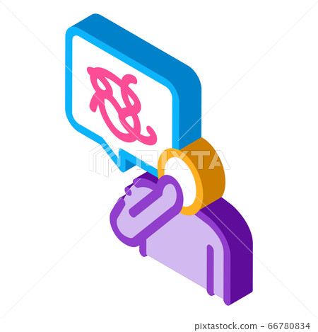 confusion of thoughts in humans isometric icon vector illustration confusion of thoughts in humans isometric icon vector illustration 66780834