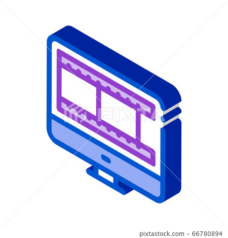 video temporary tape in computer isometric icon vector illustration video temporary tape in computer isometric icon vector illustration 66780894