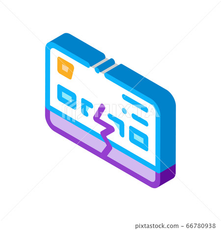 firm breakdown isometric icon vector illustration 66780938