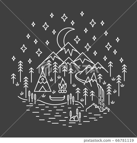 Camping nature scene Camping nature scene 66781119