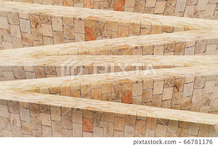 illustration for slope way builded by brick illustration for slope way builded by brick 66781176