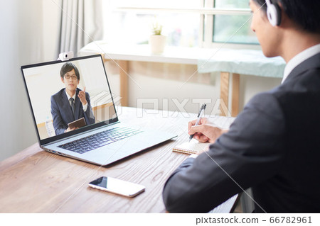Man making a video call 66782961