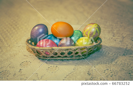 Colorful beautiful eggs for Orthodox Easter 66783252