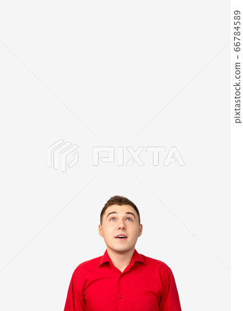 promotional background special offer amazed man 66784589