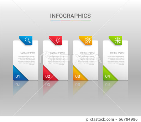 Business data visualization, infographic template with 4 steps on gray background, vector illustration Business data visualization, infographic template with 4 steps on gray background, vector illustration 66784986
