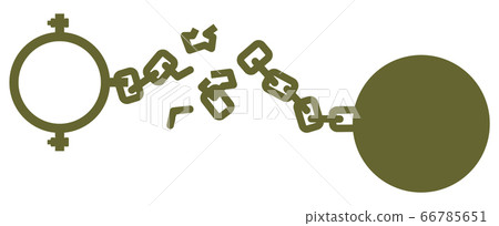 Destroyed shackles - Stock Illustration [66785651] - PIXTA