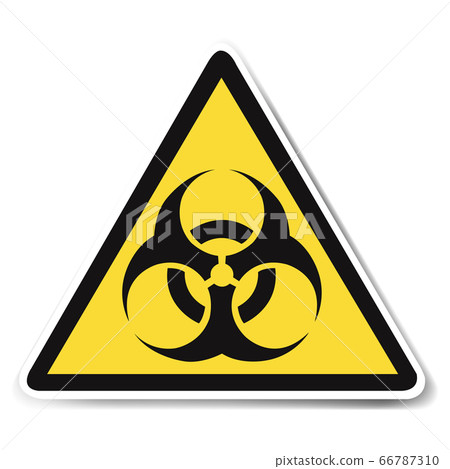 Biohazard Sign Isolated White Background Biohazard Sign Isolated White Background 66787310