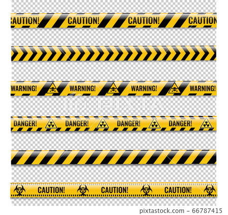 Danger Ribbons Set Isolated Transparent Background 66787415
