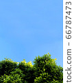 Blue sky clear sky background green wide sky 66787473