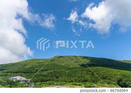 Scenery From Mt Chokai Ohira Parking Lot Stock Photo